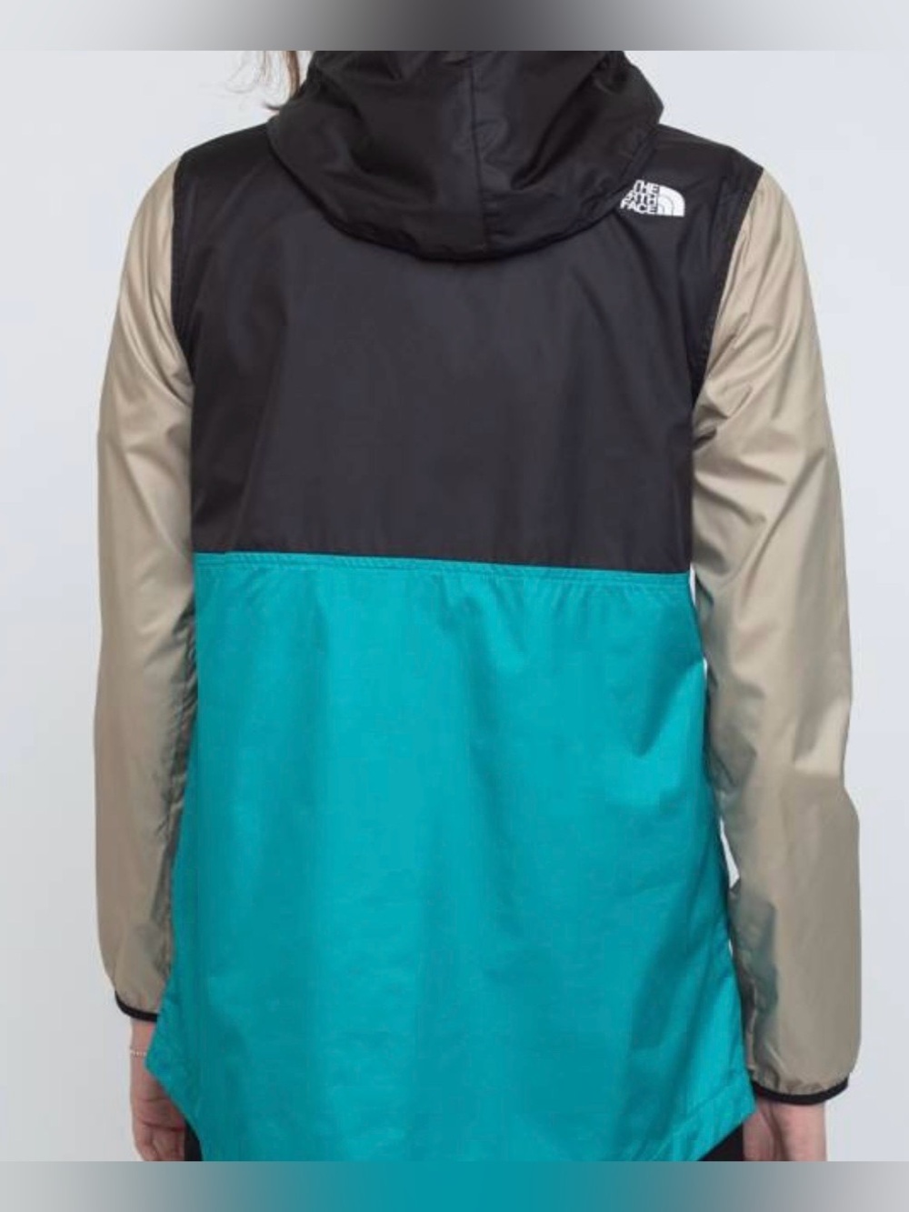 The North Face Women's Black/Teal/Beige Colorblock Anorak - Picture 2 of 14